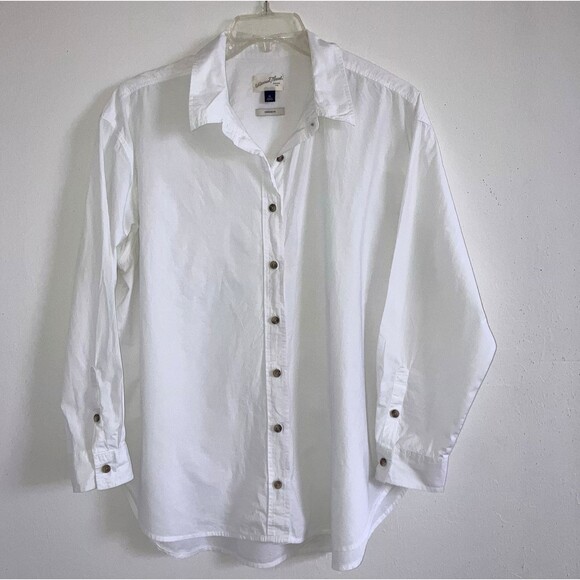 Universal Thread White Button-Up Blouse - Picture 2 of 5
